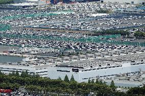 Distant view of Nissan Motor Kyushu Plant